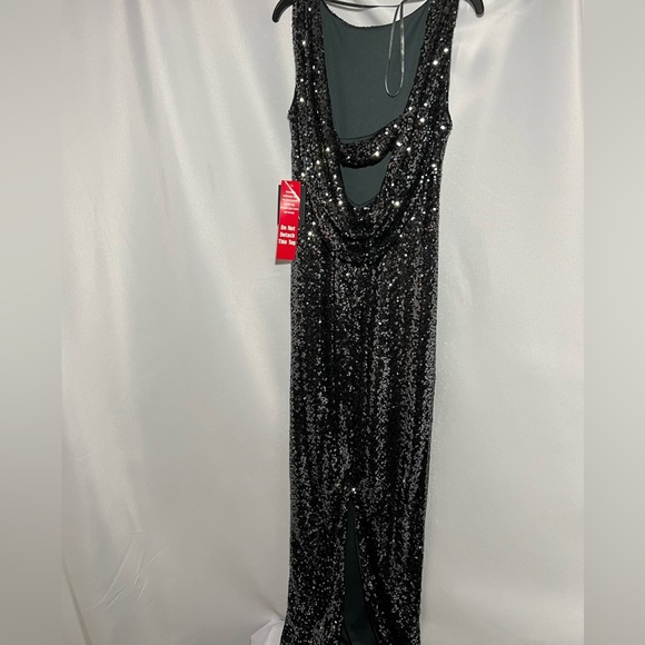 Marinas Black Sparkly Dress Size 8 - Picture 2 of 2